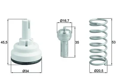 Termostat lichid racire (87 C) potrivit VW EOS, GOLF PLUS V, JETTA III 1.6 12.04-10.10