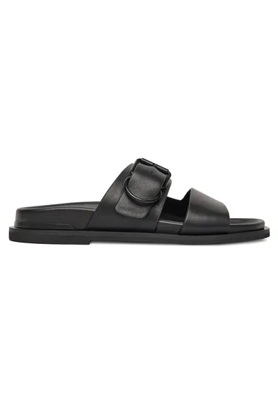 Slapi dama FLOWER-LT778-93 - piele naturala - negru