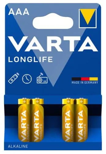 Baterie alcalină VARTA - Longlife, AAA, 4 buc.
