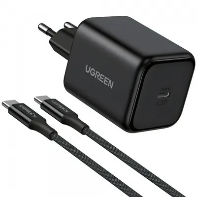 Incarcator Retea cu Cablu USB-C UGREEN X524 (65054), 45W, 3A, 1 x USB-C, Negru