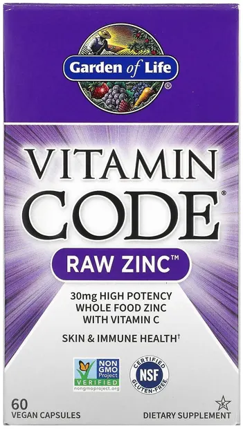 Vitamin Code RAW Zinc, 60 capsule, Garden Of Life