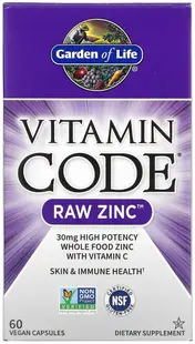 Vitamin Code RAW Zinc, 60 capsule, Garden Of Life