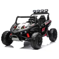 UTV electric pentru copii, Kinderauto Arrow Dune-Buggy, 220W, 12V, roti EVA, 2 locuri, premium, negru