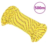 vidaXL Frânghie de barcă, galben, 3 mm, 500 m, polipropilenă