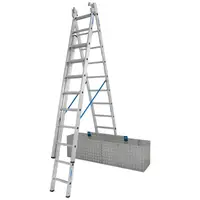 Scara multifunctionala cu functie de egalizare din aluminiu Stabilo, 3x8 trepte