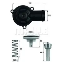 Termostat, lichid racire MAHLE ORIGINAL TI 220 87D