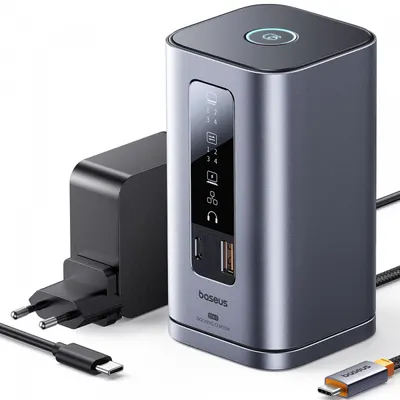 Hub Multifunctional Baseus Spacemate, 11in1, Gri B0112701
