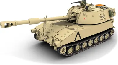 Model asamblat Revell Militar: Tancuri - M109 A2