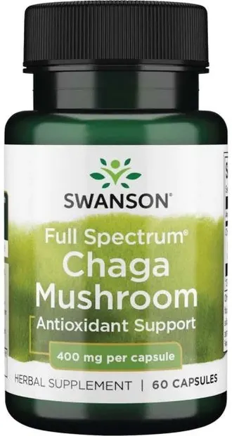 Full Spectrum Chaga Mushroom, 60 capsule, Swanson