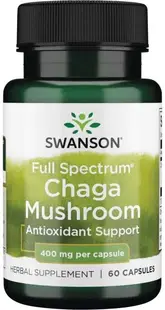 Full Spectrum Chaga Mushroom, 60 capsule, Swanson