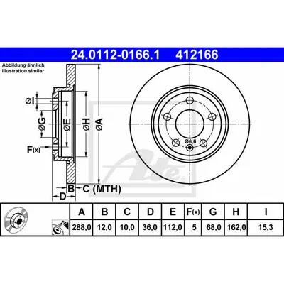 Disc frana ATE 24.0112-0166.1