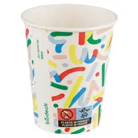 Pahare din Carton PE, 240 ml, Multicolore Artwork, 12 Bucati