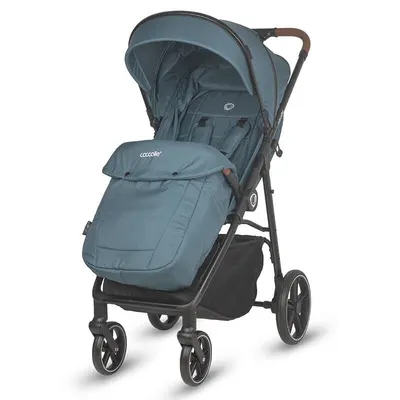 Carucior sport Coccolle Finley cu pliere automata, pozitie de somn , roti detasabile, spatar reglabil, centura de siguranta in 5 puncte, extensibila cu ventilatie, husa picioruse, sarcina maxima 22 kg, Ocean Blue