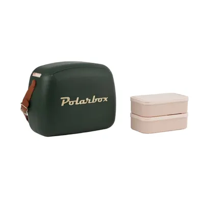 Geanta frigorifica cu 2 caserole POLARBOX verde inchis, 6 L