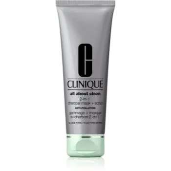 Clinique All About Clean™ 2-in-1 Charcoal Mask + Scrub masca de fata pentru curatare