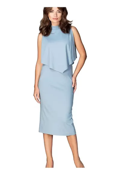 Rochie de cocktail - Viscoza/Poliester - Albastru