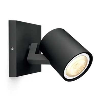 Spot LED aplicat Philips HUE Runner Negru, intrerupator dimabil inclus