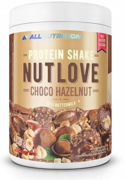 Nutlove Protein Shake, ciocolată și alune, 630 g, AllNutrition