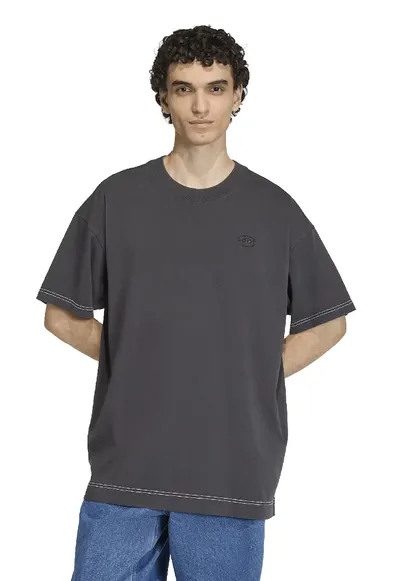 Tricou supradimensionat cu imprimeu - Violet/Bej/Gri antracit