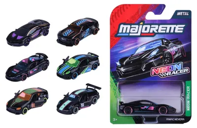 Cărucior metalic Majorette - Neon Racer Premium, 1:64, sortiment