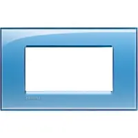 Rama ornament 4 module Bticino Living Light LNA4804AD, albastra