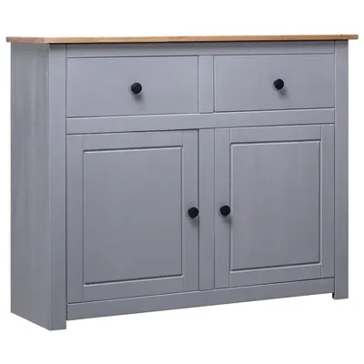 Gossi servanta, gri, 93 x 40 x 80 cm, lemn masiv pin, gama panama