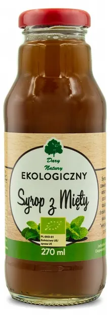 Sirop bio de mentă, 270 ml, Dary Natury