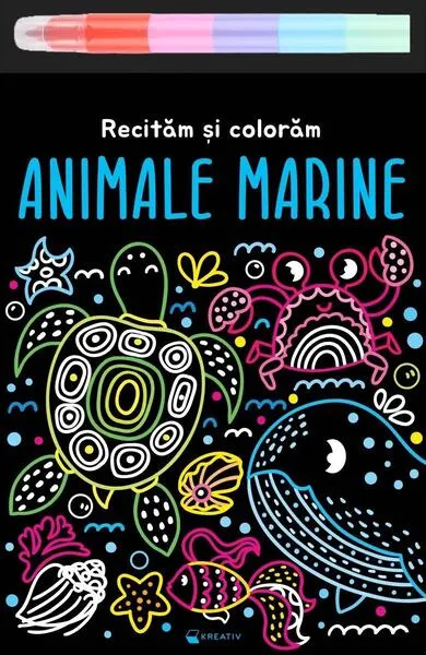 Animale marine - Recităm și colorăm - Paperback brosat