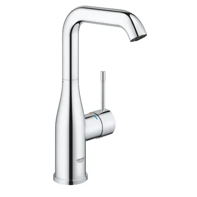 Baterie lavoar Grohe Essence 23541001, monocomanda, cartus ceramic, limitator debit, set evacuare cu tija, marimea L, Crom