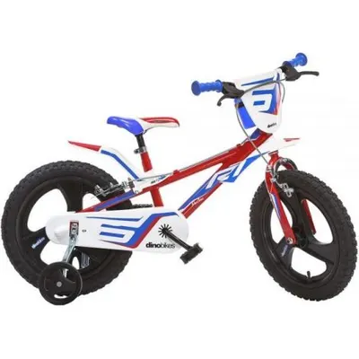 Bicicleta copii 3-5 ani, 14 inch, Rosu, Dino Bikes DB814L06RE