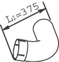Racord evacuare (lungime:375mm) potrivit MAN TGA, TGS I D2066LF01-D2876LF25 01.02