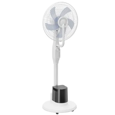 HOMCOM Ventilator Nebulizator 90 W Oscilație de 70° 3 Viteze 5 Pale Rezervor Apă 3,5 L 5 Roți Alb | Aosom Romania