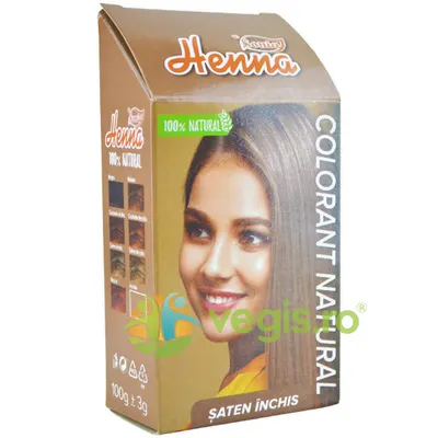 Vopsea pentru Par cu Henna Saten Inchis 100g
