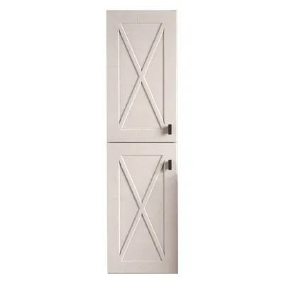 Dulap baie suspendat Bari 35x130 cm alb