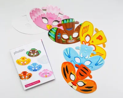Set de 6 măști magnetice colorate pentru robotul Photon