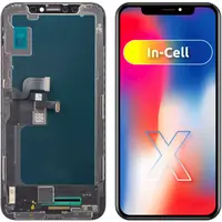 Display cu Touchscreen JK pentru Apple iPhone X, cu Rama, Versiune LCD In-Cell, Negru