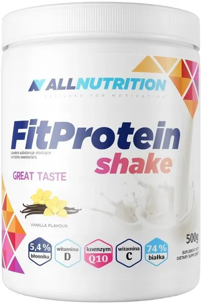 FitProtein Shake, vanilie, 500 g, AllNutrition