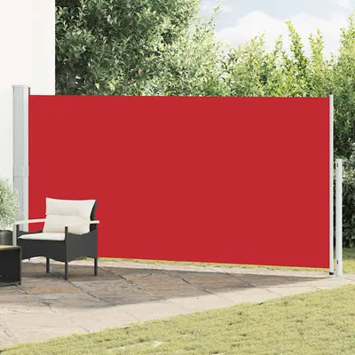 vidaXL Copertină laterală retractabilă de terasă, roșu, 180x500 cm