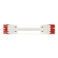 pre-assembled interconnecting cable; Eca; Socket/plug; 5-pole; Cod. P; H05Z1Z1-F 5G 2.5 mm²; 8 m; 2,50 mm²; red