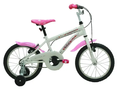 Bicicleta copii Tec Angel, culoare alb, roata 16 , cadru din otel