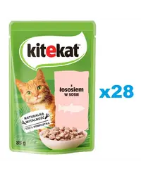 KITEKAT somon in sos 28x85 g hrana pisici adulte