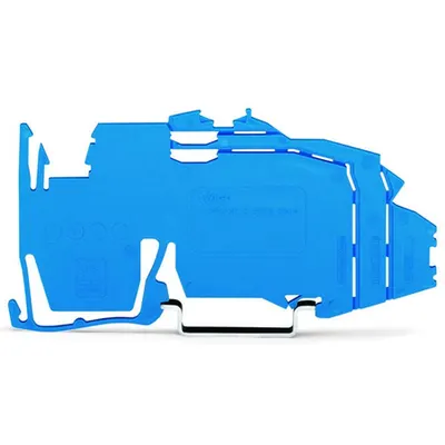 Busbar carrier; not suitable for use as end stop; for DIN 35 rail; 1.5 mm thick; blue