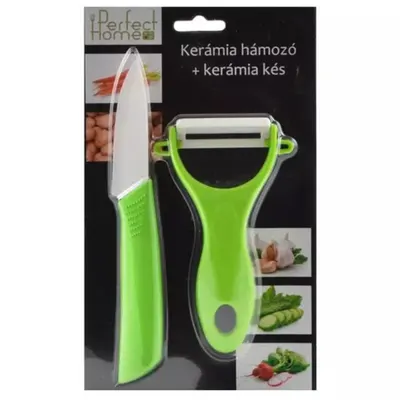 Curatator si Cutit pentru Legume, Ceramica, 2 Bucati, Perfect Home