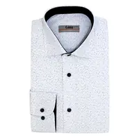 Camasa barbati CONFORT DND Y24-01 Slim Fit, alb/imprimeu bleumarin, Gama | marimea 37/38