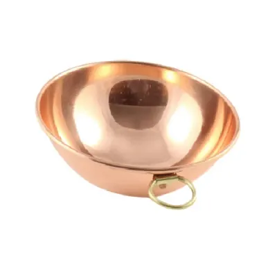 Bol de mixare din cupru Ø18 cm cu toarta din bronz pentru bucătărie