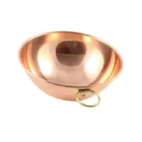 Bol de mixare din cupru Ø18 cm cu toarta din bronz pentru bucătărie