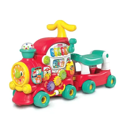 Tren Ride-on Winfun Adventure Walker 4 in 1 cu sunete, luminite si activitati