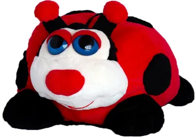 Pernă de pluș Amek Toys - Ladybug, 36 cm