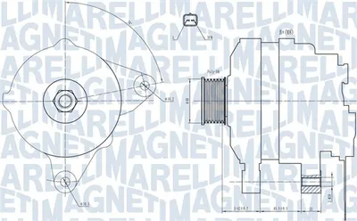 Alternator (14V, 80A) potrivit CITROEN C2, C3 I, C3 II, C4 I, XSARA; PEUGEOT 1007, 207, 301, 307 1.1-1.6 08.00