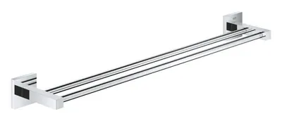 Bara prosop Grohe Start Cube 41104000, 560 mm, 2 suporti, montare pe perete, fixare ascunsa, Crom